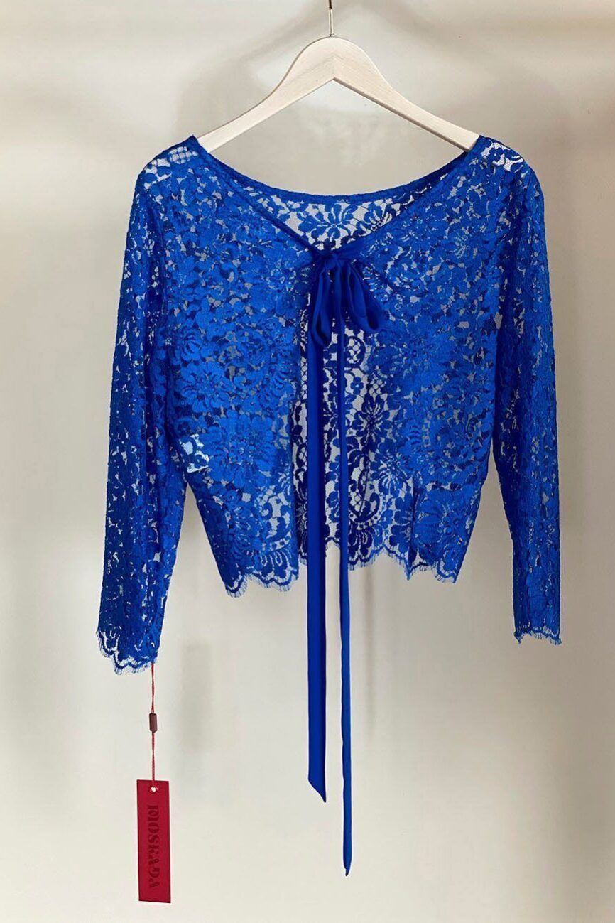 Top de Chantilly azul MOSKADA
