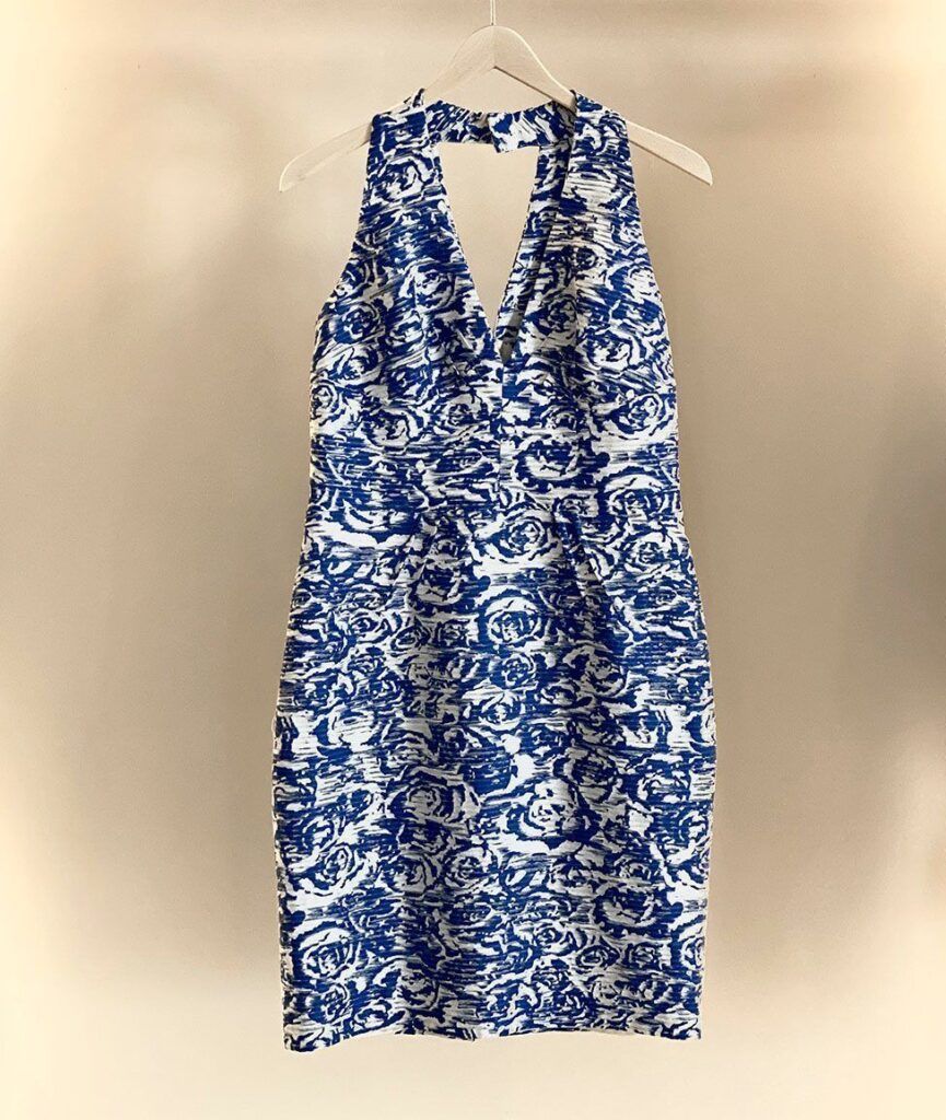 Vestido flores azules MOSKADA
