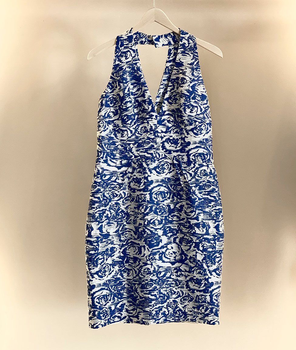 Vestido flores azules MOSKADA
