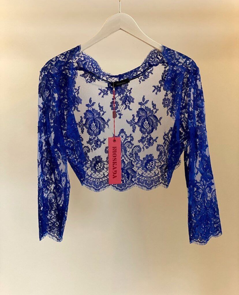 Bolero Chantilly azul MOSKADA