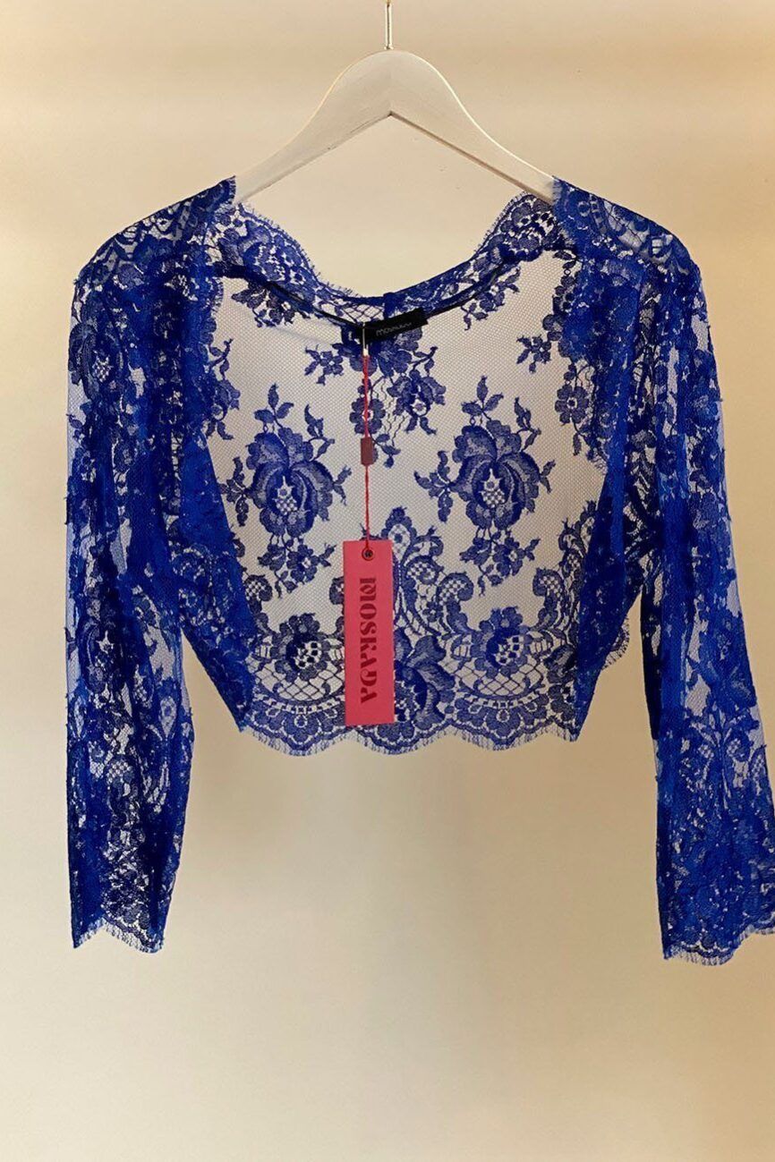 Bolero Chantilly azul MOSKADA