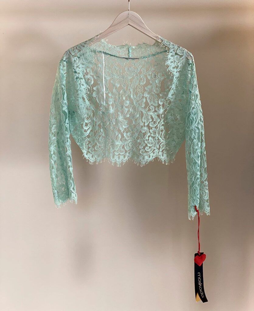 Bolero verde agua Chantilly MOSKADA