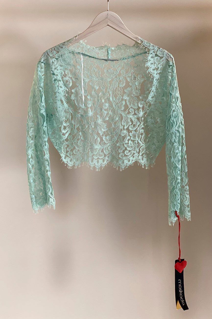 Bolero verde agua Chantilly MOSKADA