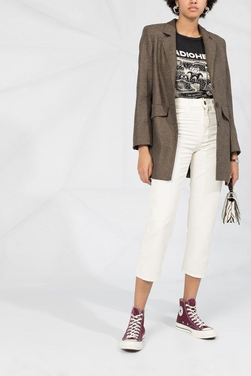 Vaqueros capri de talle alto TWINSET