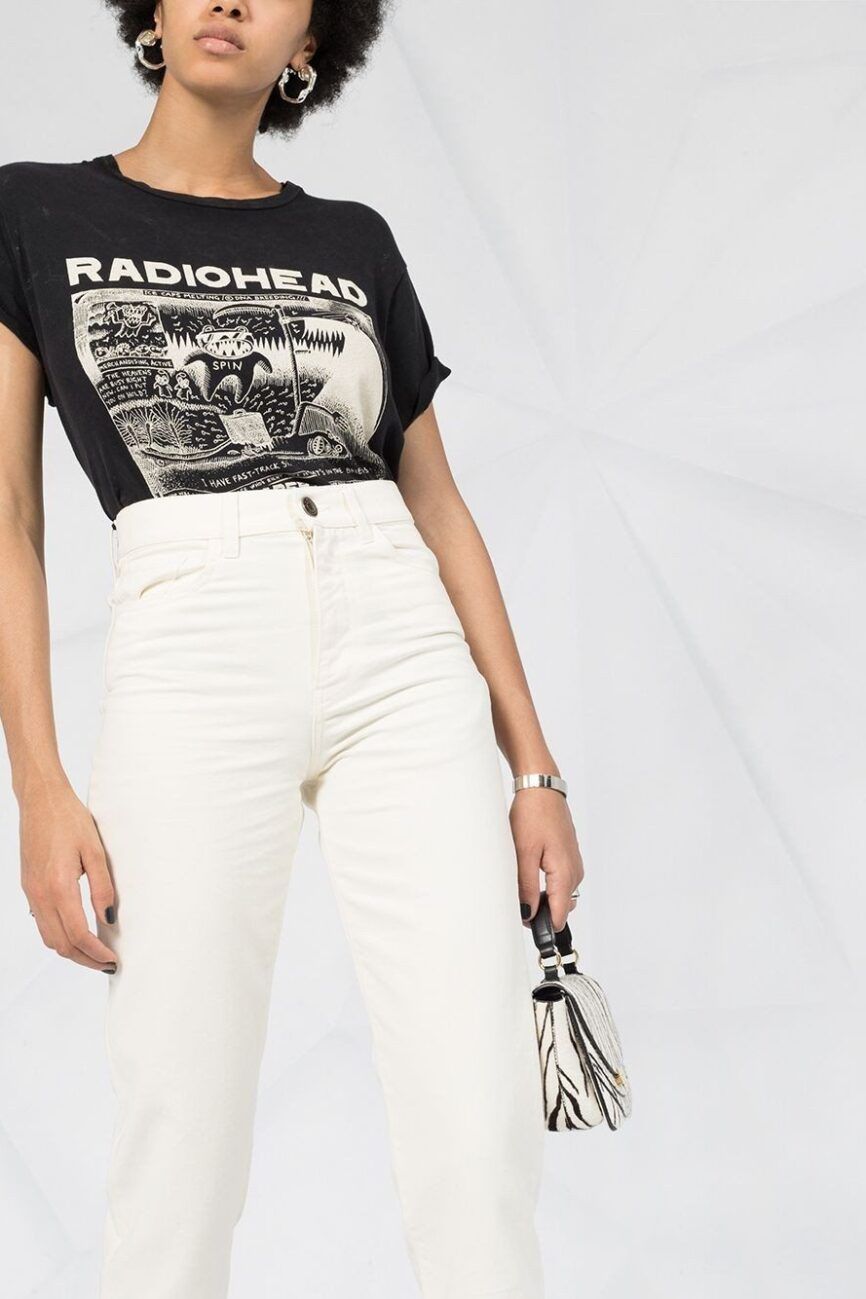 Vaqueros capri de talle alto TWINSET