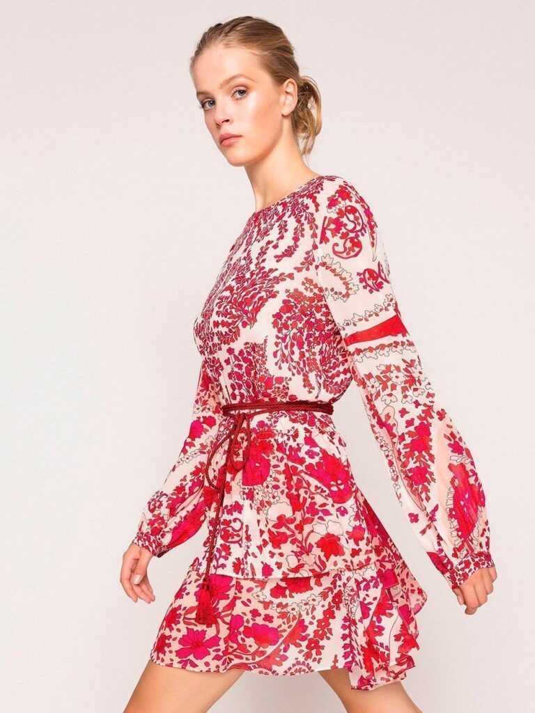 Vestido de georgette cachemira TWINSET