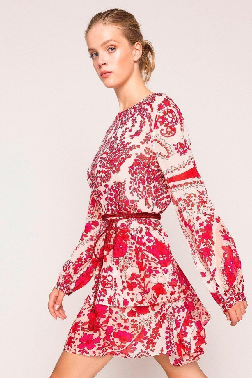 Vestido de georgette cachemira TWINSET