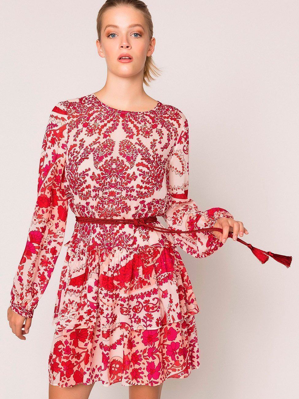 Vestido de georgette cachemira TWINSET