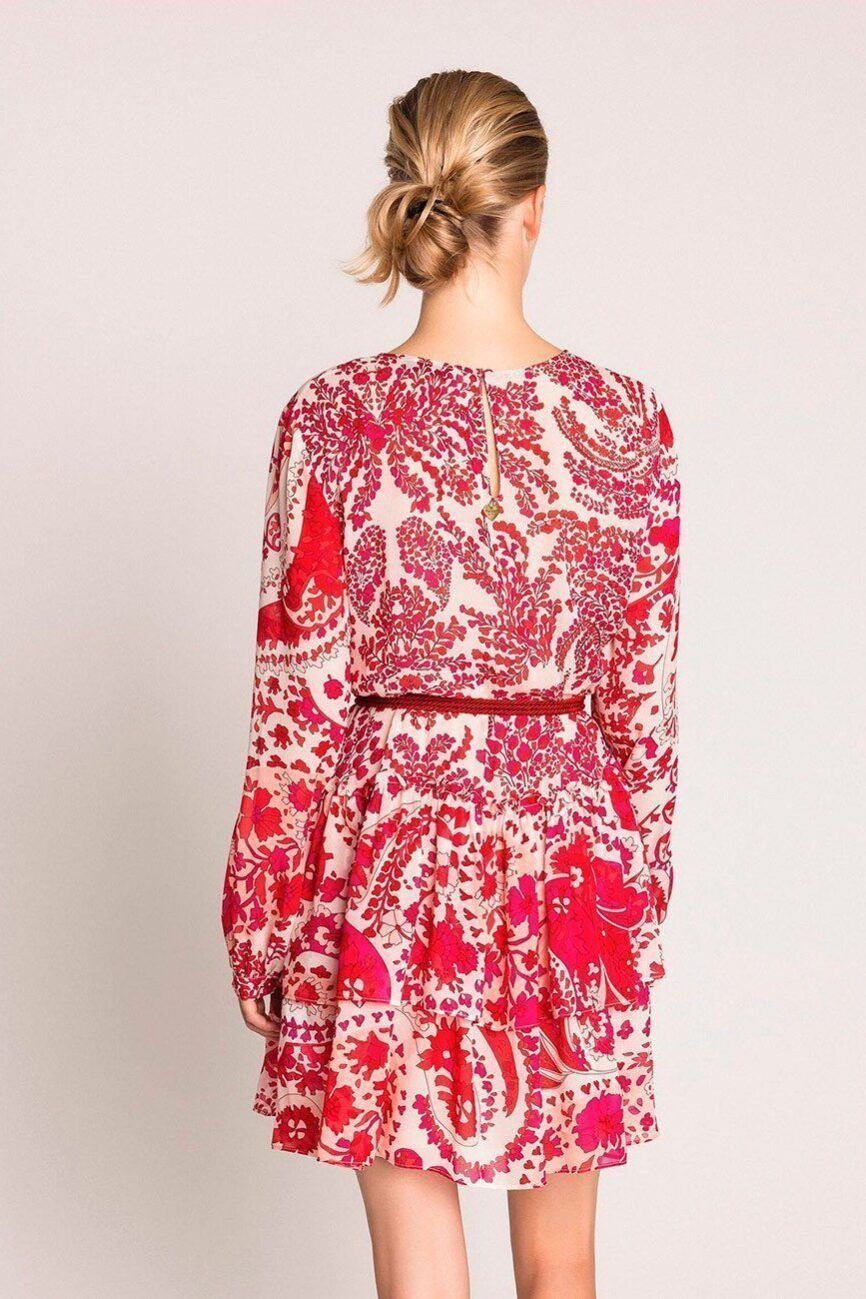 Vestido de georgette cachemira TWINSET