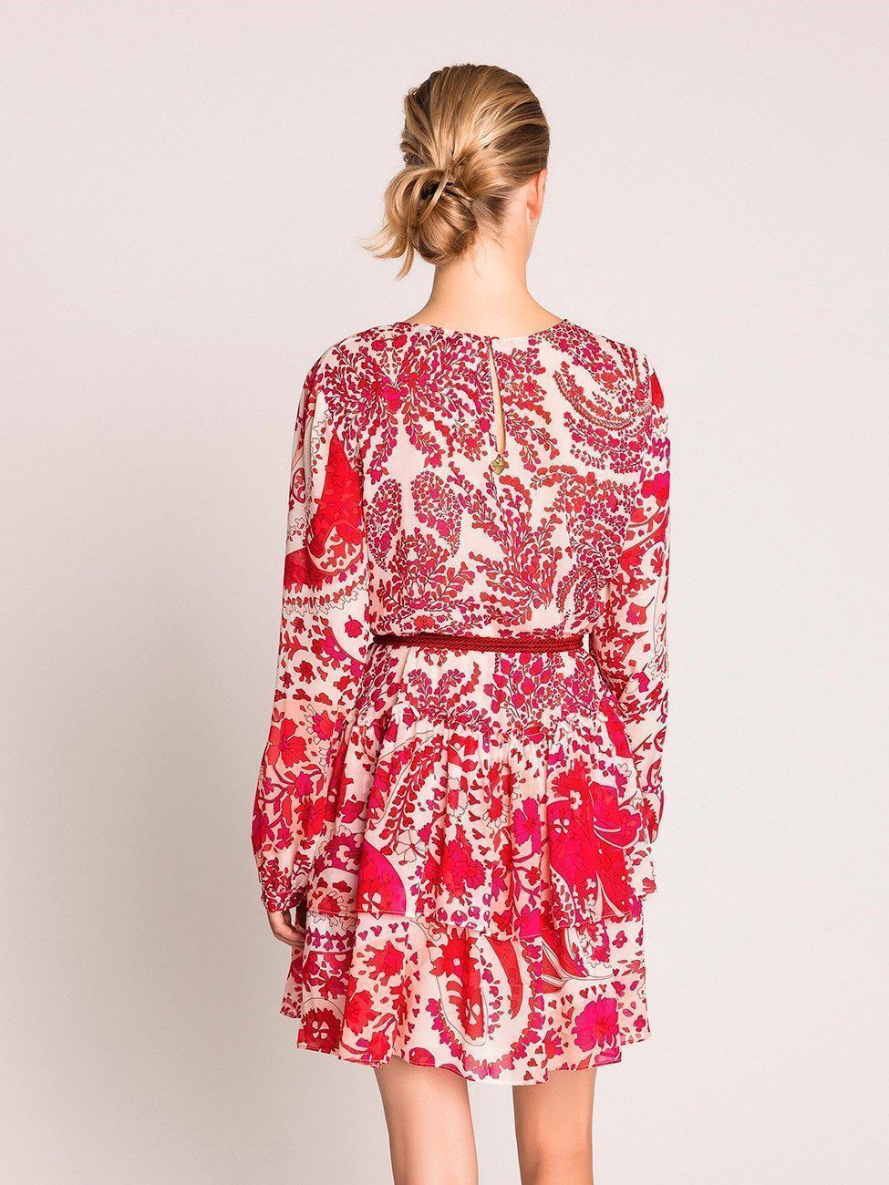 Vestido de georgette cachemira TWINSET