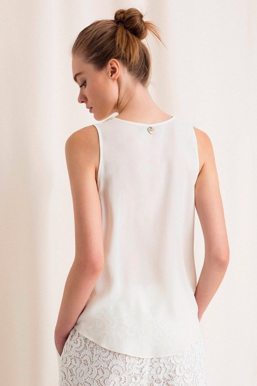 Top volantes mezcla seda TWINSET
