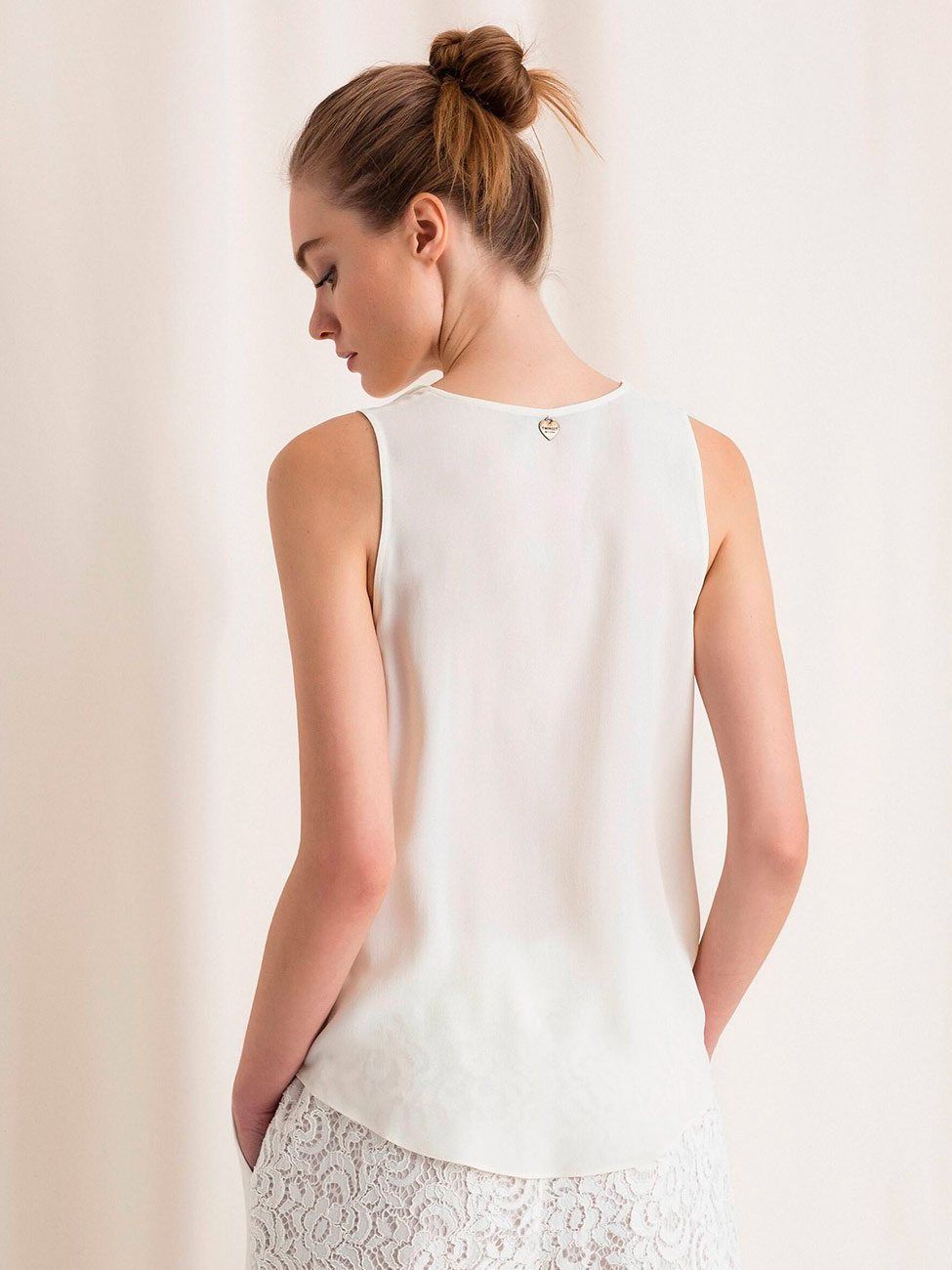 Top volantes mezcla seda TWINSET
