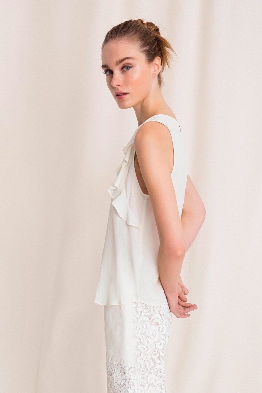 Top volantes mezcla seda TWINSET