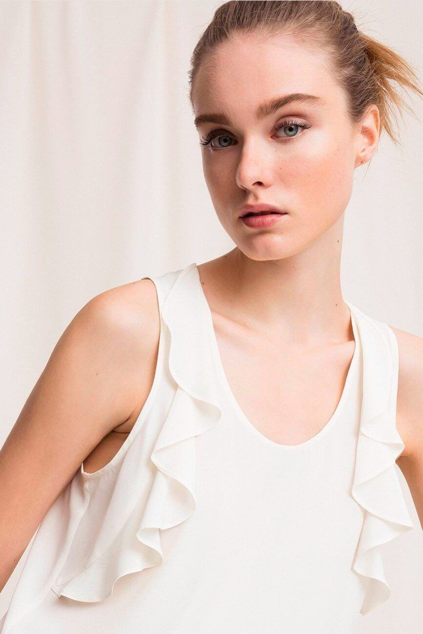 Top volantes mezcla seda TWINSET