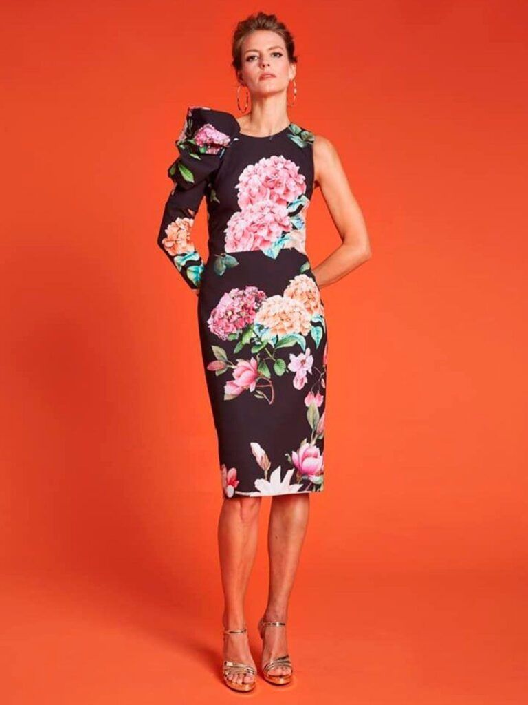 Vestido midi flores MOSKADA
