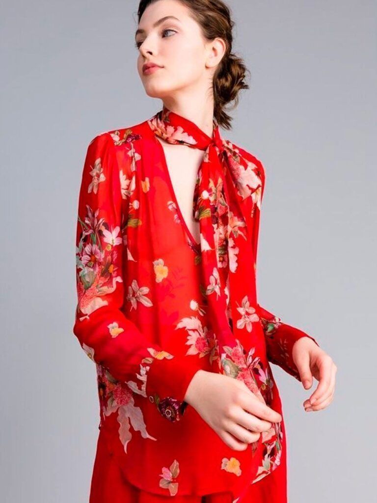 Blusa floral de georgette TWINSET