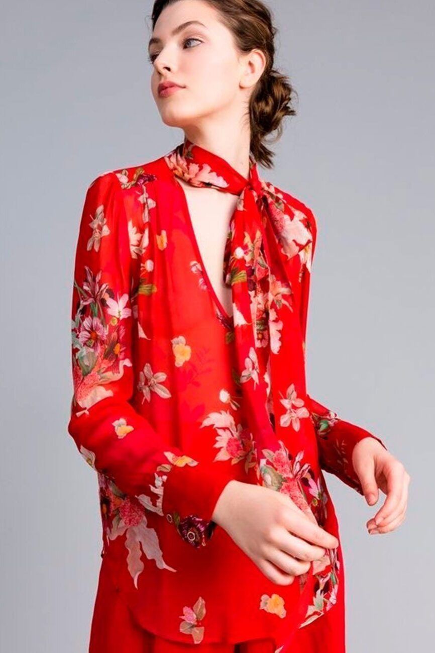 Blusa floral de georgette TWINSET