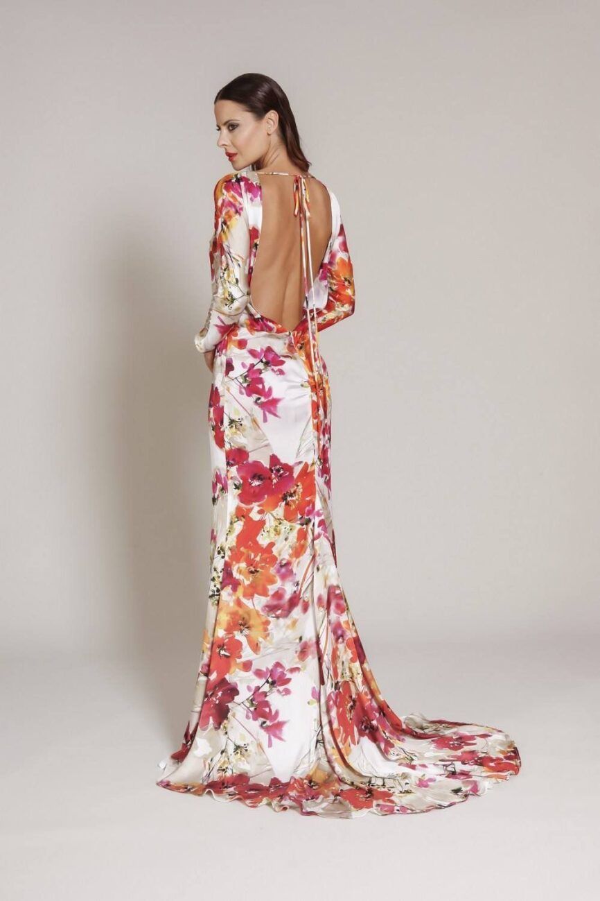 Vestido largo flores ANMARGO