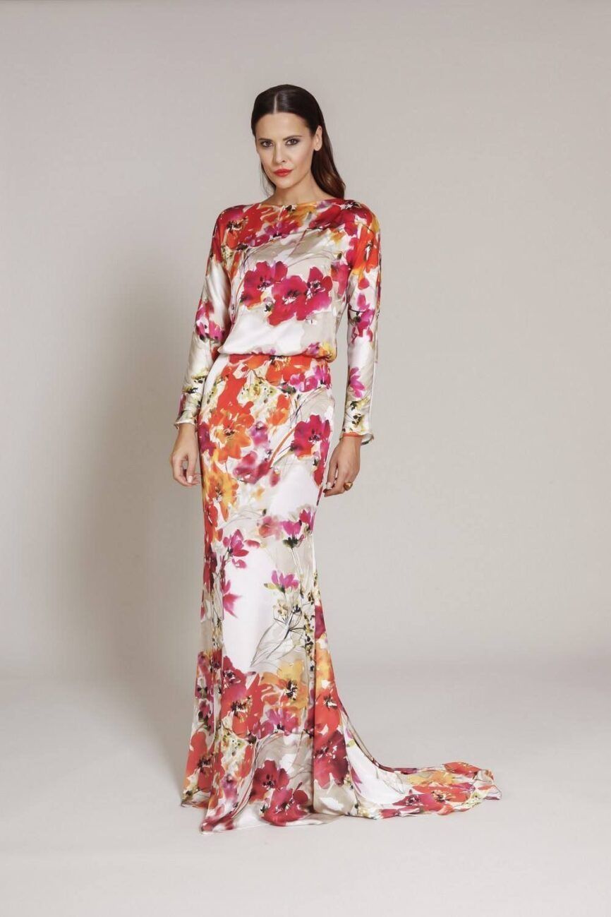 Vestido largo flores ANMARGO