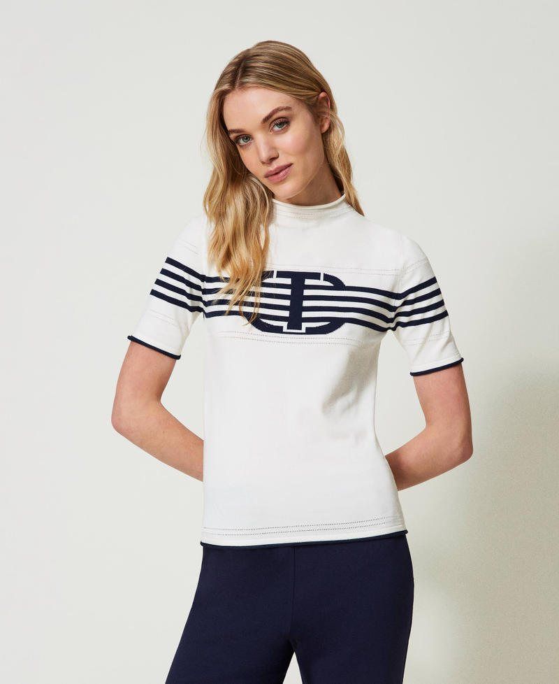 Jersey de rayas cuello cisne TWINSET