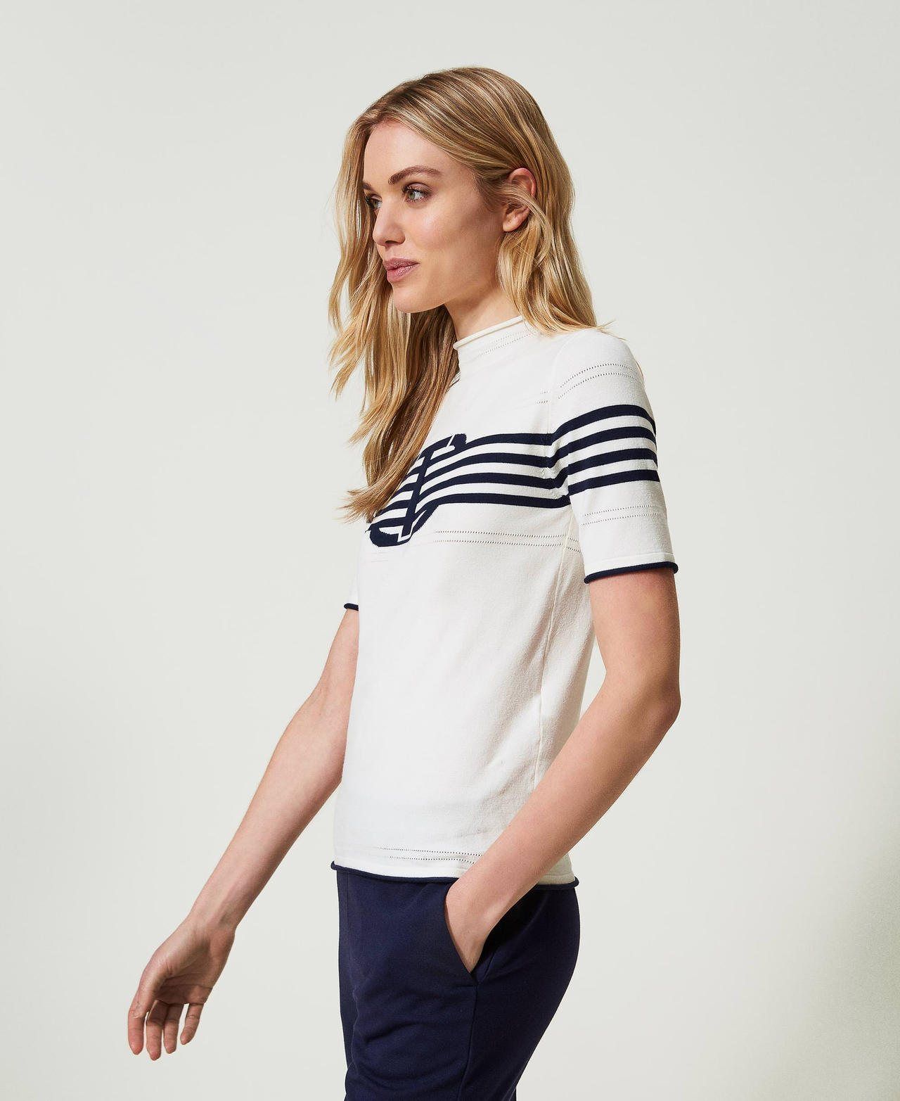Jersey de rayas cuello cisne TWINSET