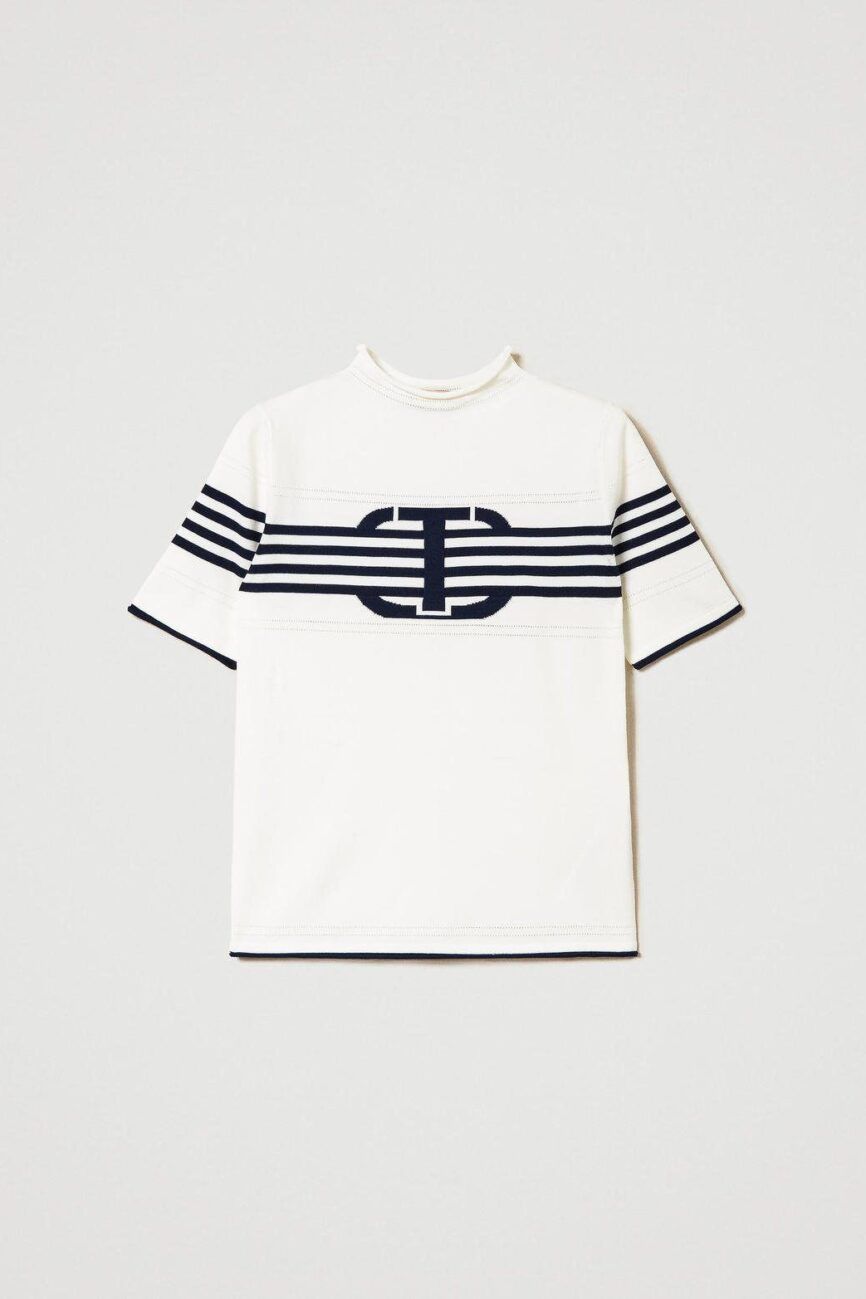 Jersey de rayas cuello cisne TWINSET