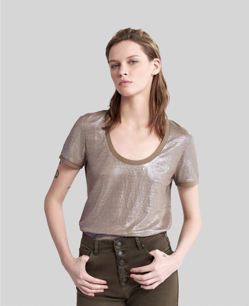Camiseta punto lino brillos IKKS