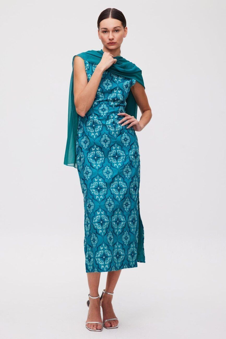 Vestido midi Terrace Green MIOH