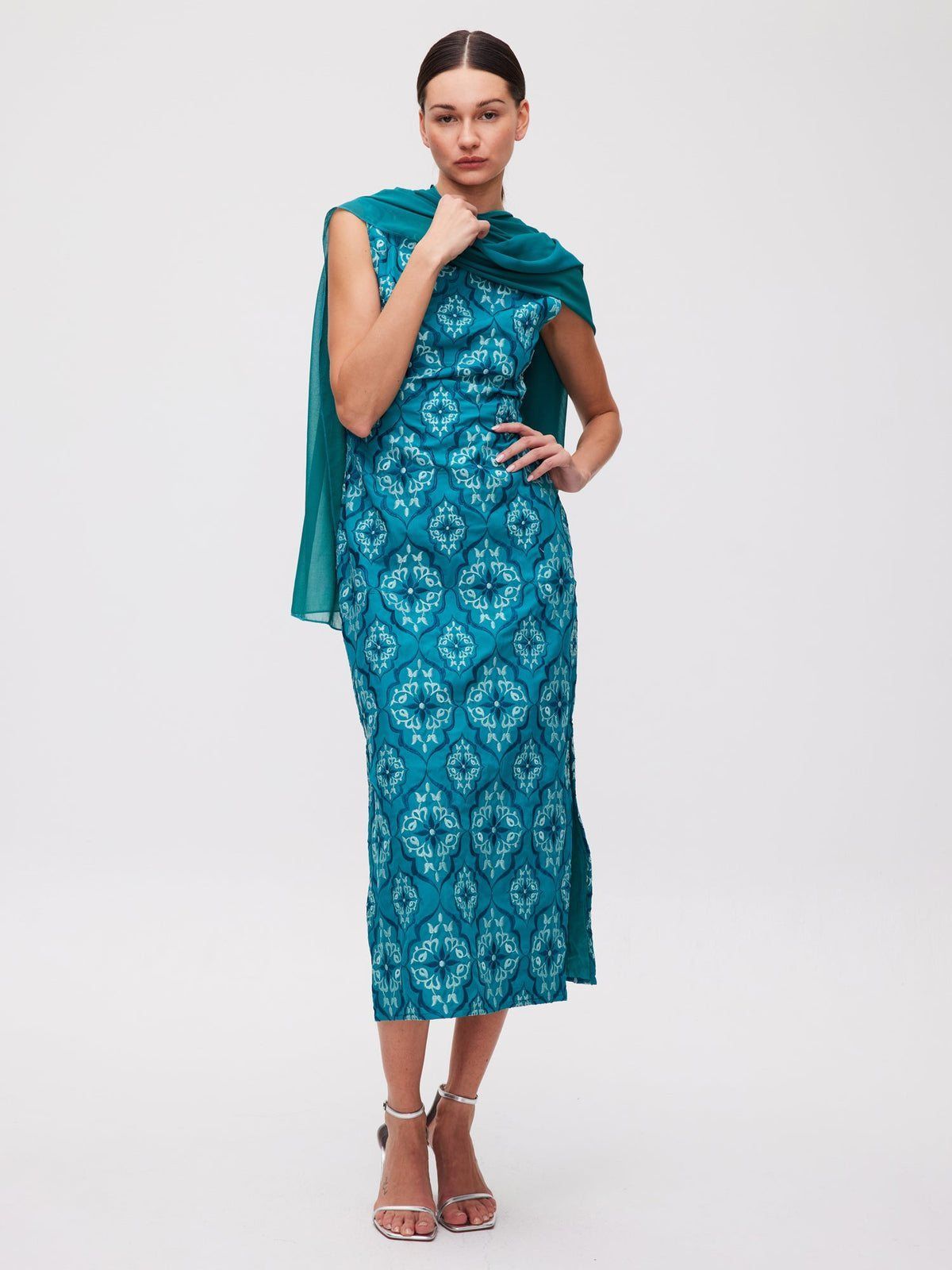 Vestido midi Terrace Green MIOH