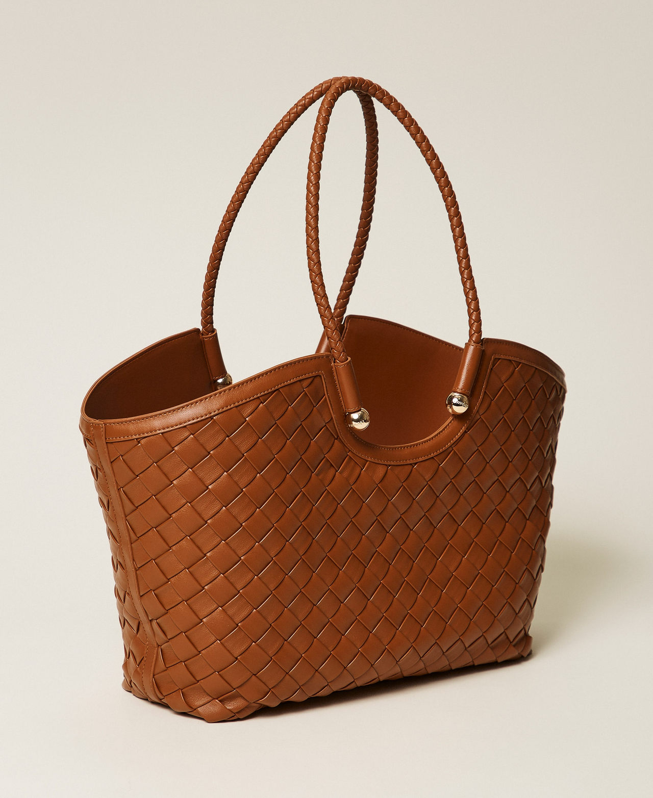 Bolso shopper trenzado a mano TWINSET - Imagen 3