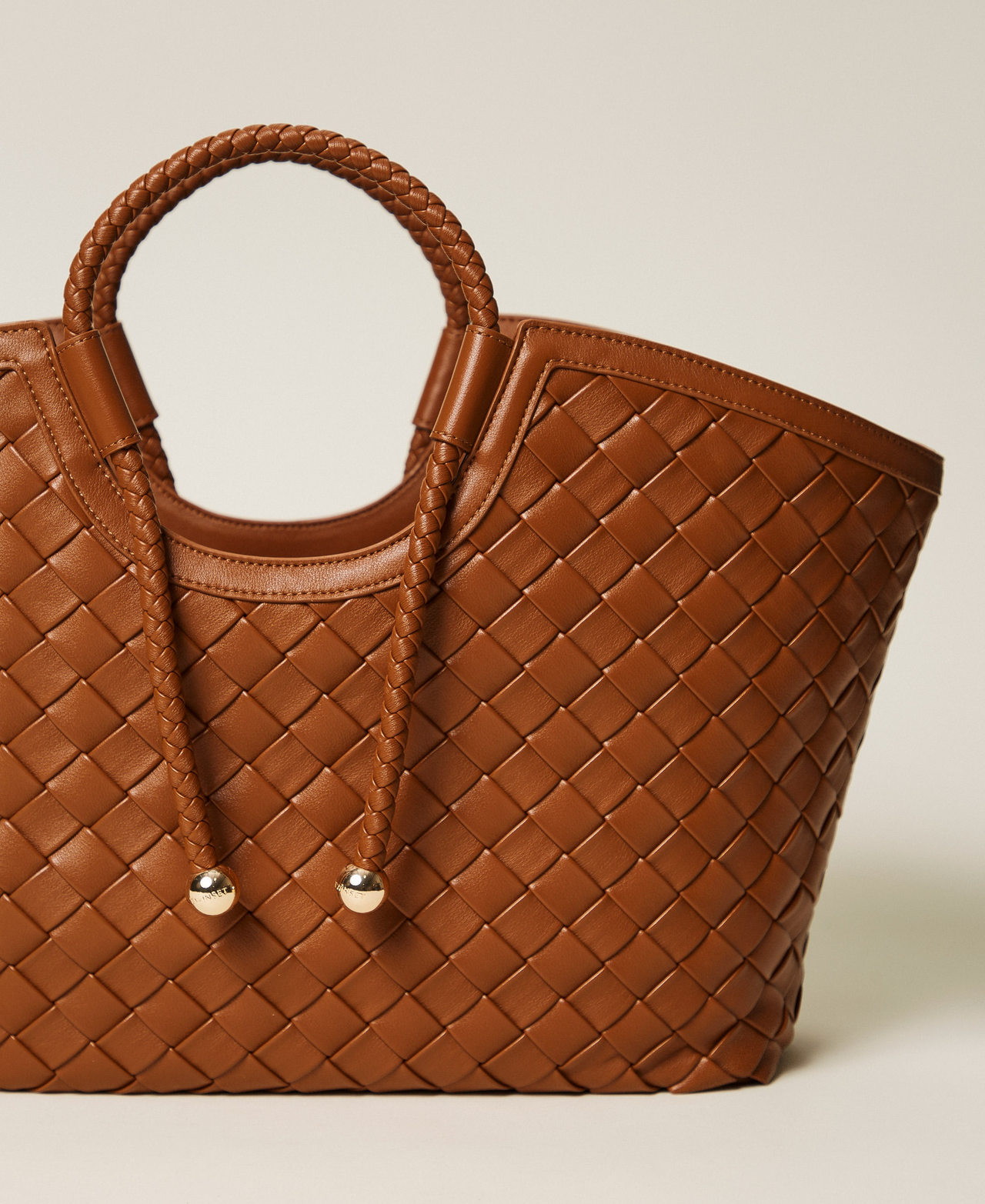 Bolso shopper trenzado a mano TWINSET - Imagen 5