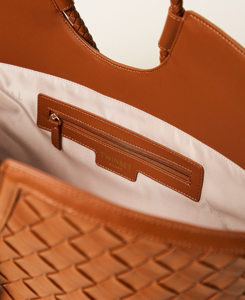 Bolso shopper trenzado a mano TWINSET - Imagen 4