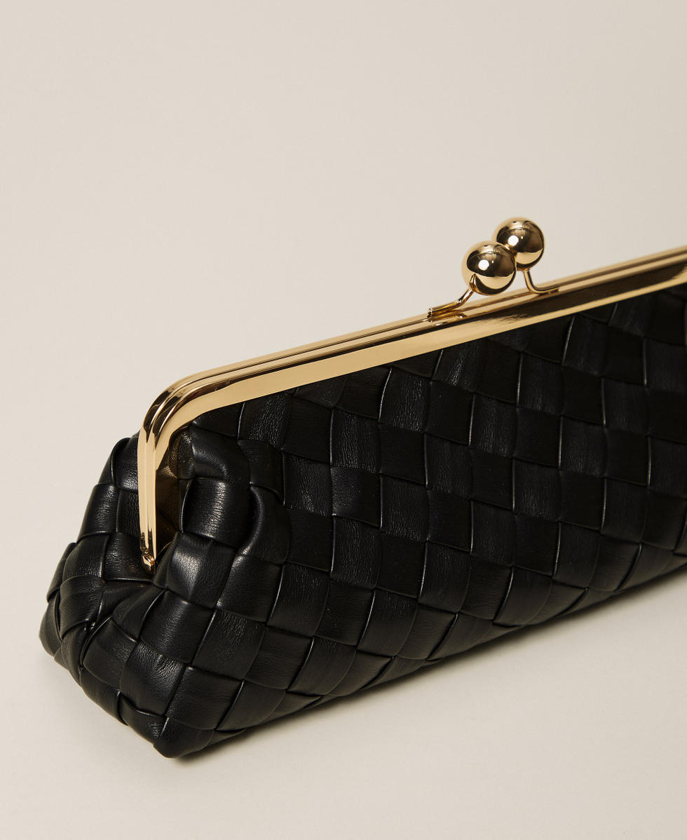 Bolso clutch trenzado a mano TWINSET - Imagen 4