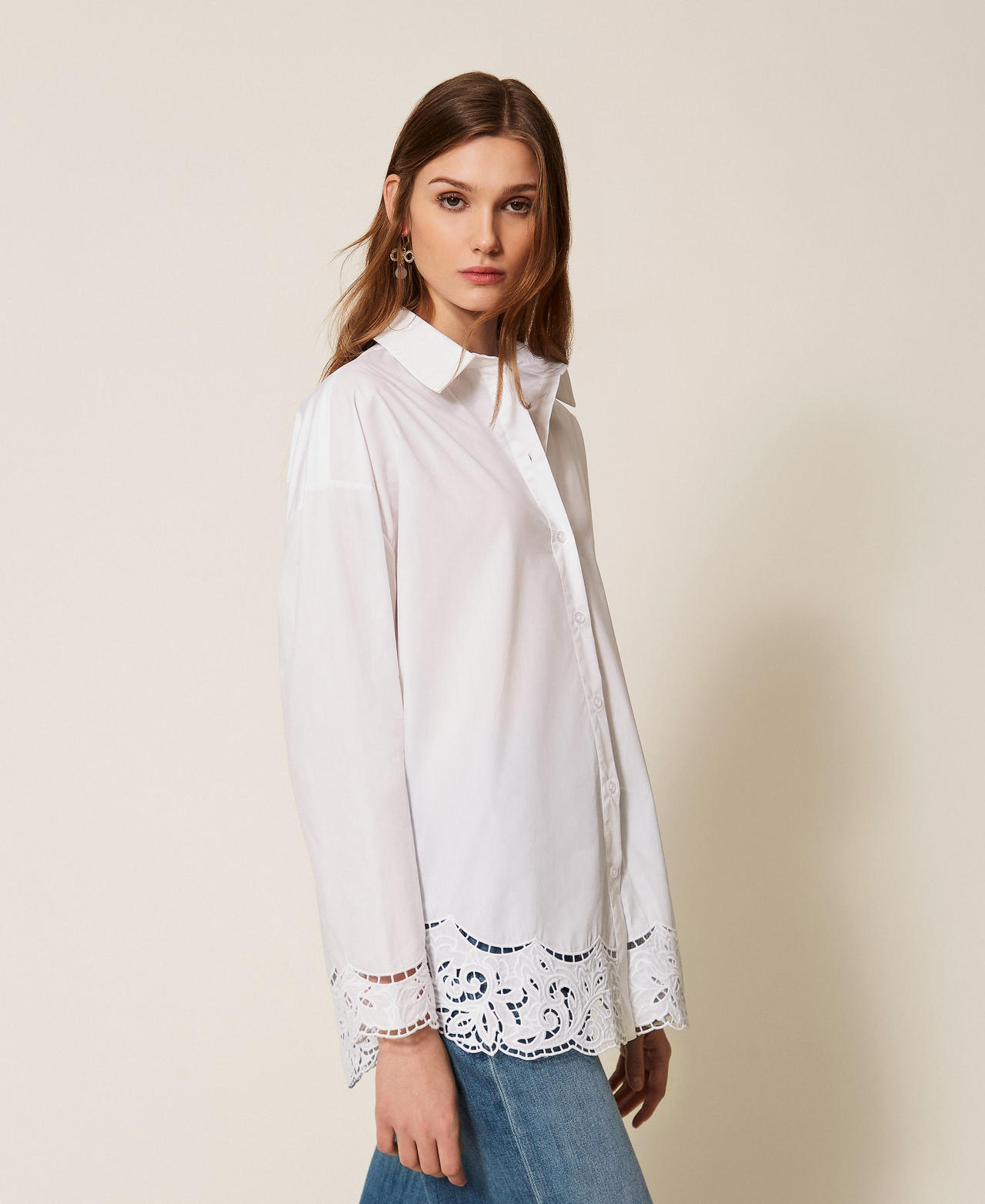 Camisa popelina con bordados TWINSET - Imagen 2