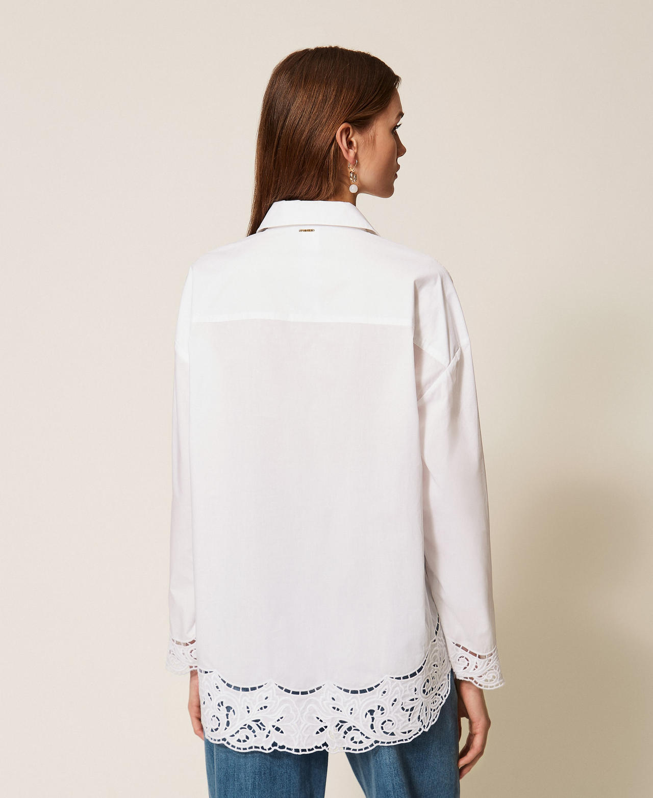 Camisa popelina con bordados TWINSET - Imagen 4