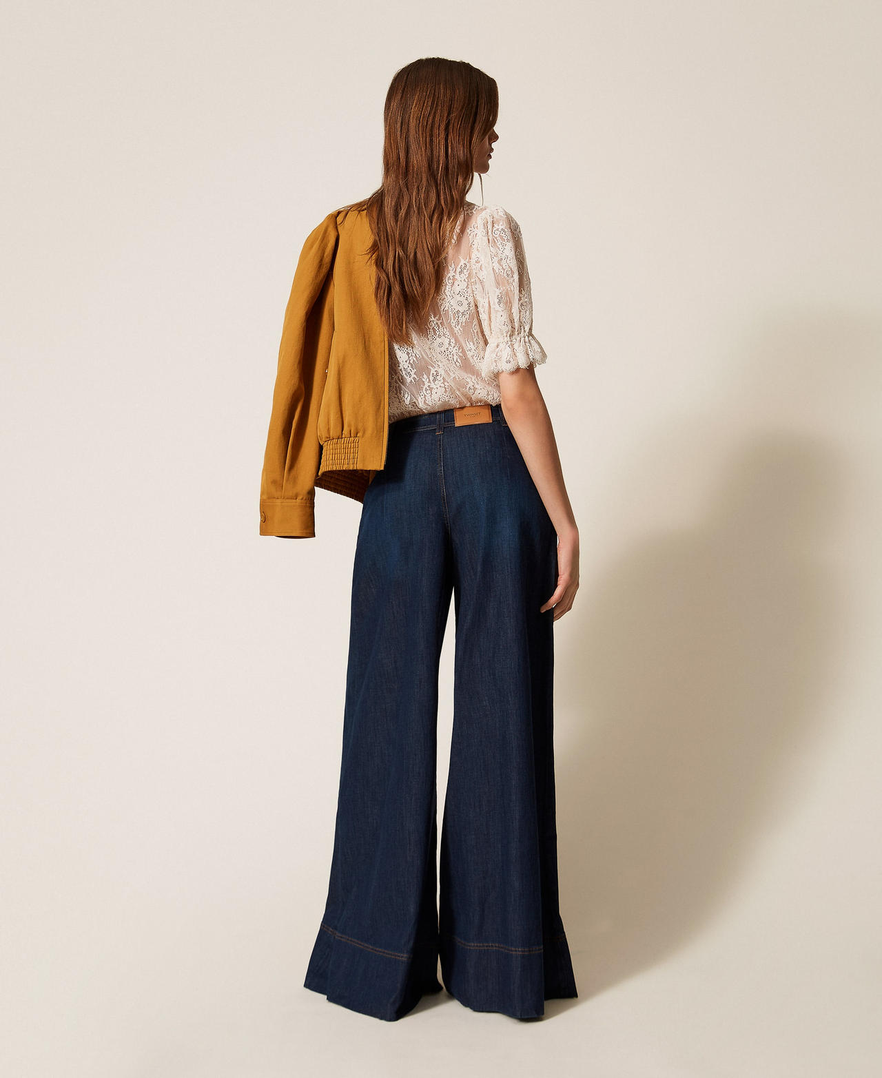 Vaqueros palazzo costuras TWINSET - Imagen 4