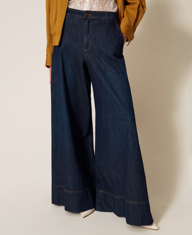 Vaqueros palazzo costuras TWINSET - Imagen 5