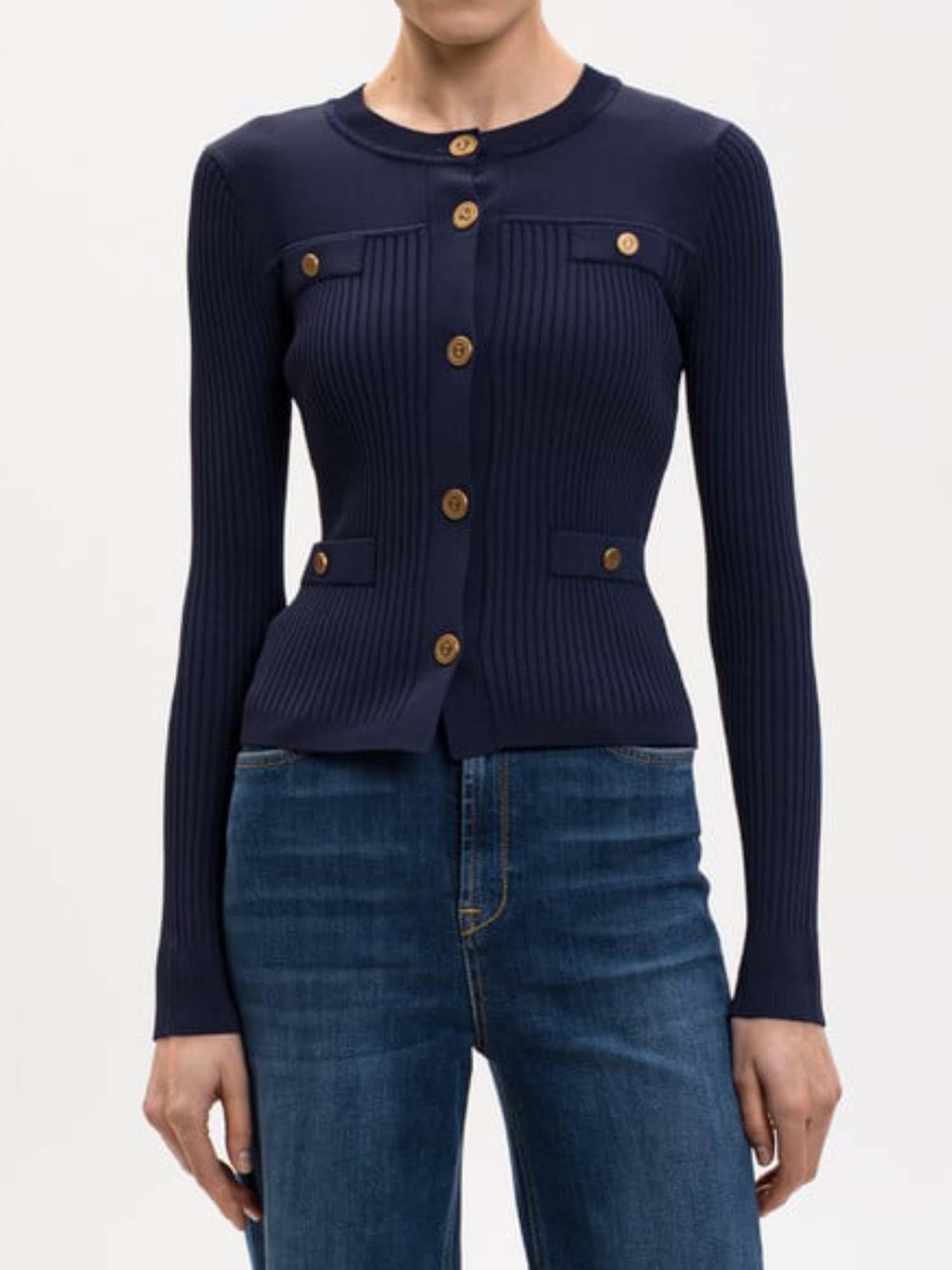 Chaqueta punto canalé botones TWINSET - Imagen 2