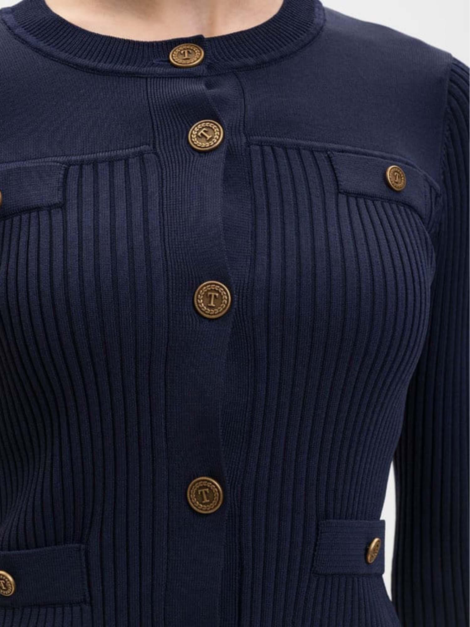 Chaqueta punto canalé botones TWINSET - Imagen 4