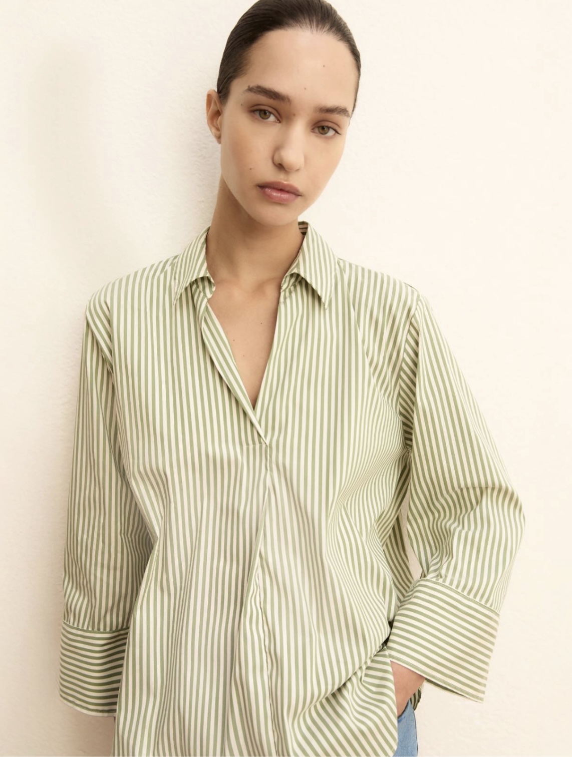 Blusa tipo polo de popelina EMME MARELLA - Imagen 3