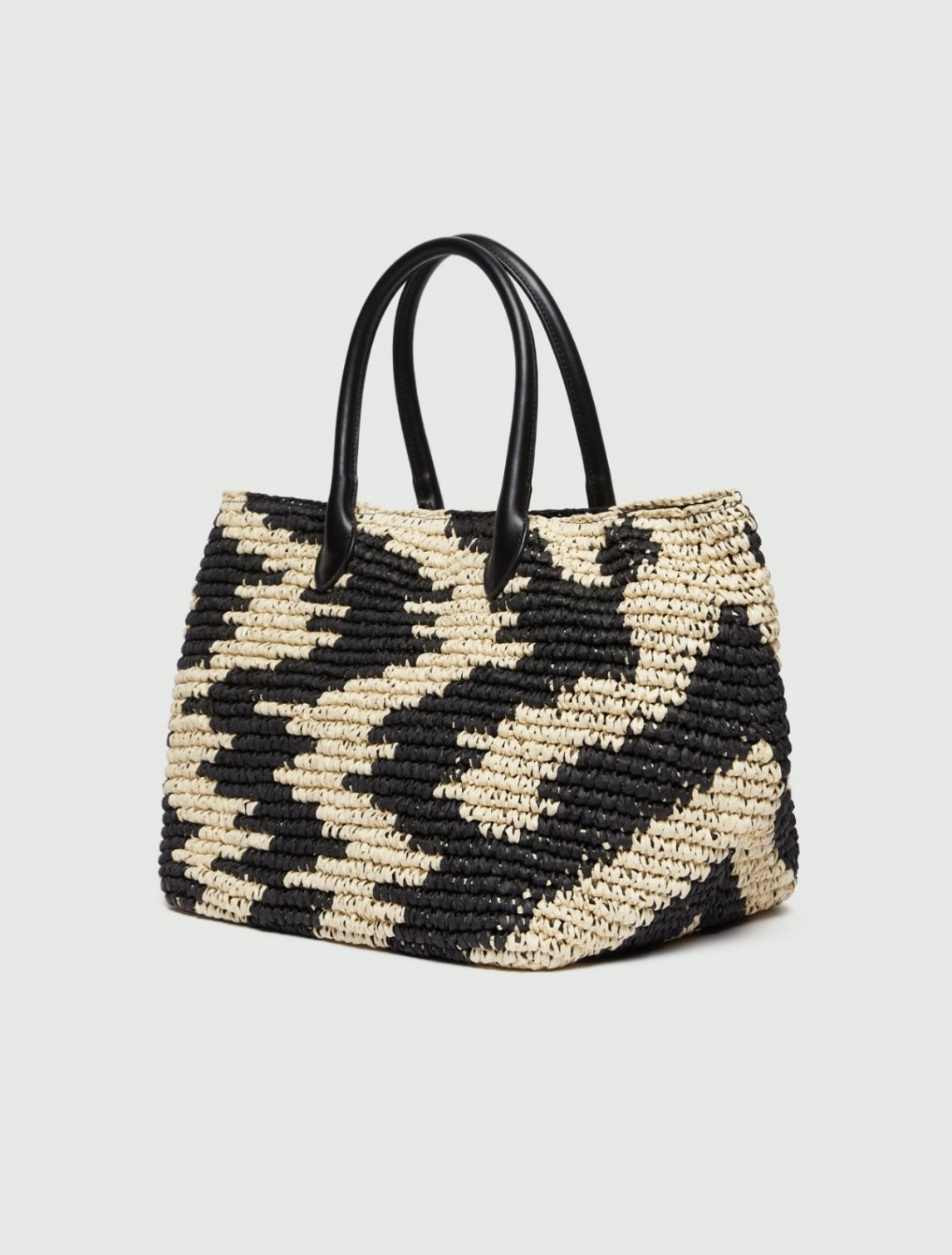 Shopper bicolor de rafia y cuero EMME DE MARELLA - Imagen 3