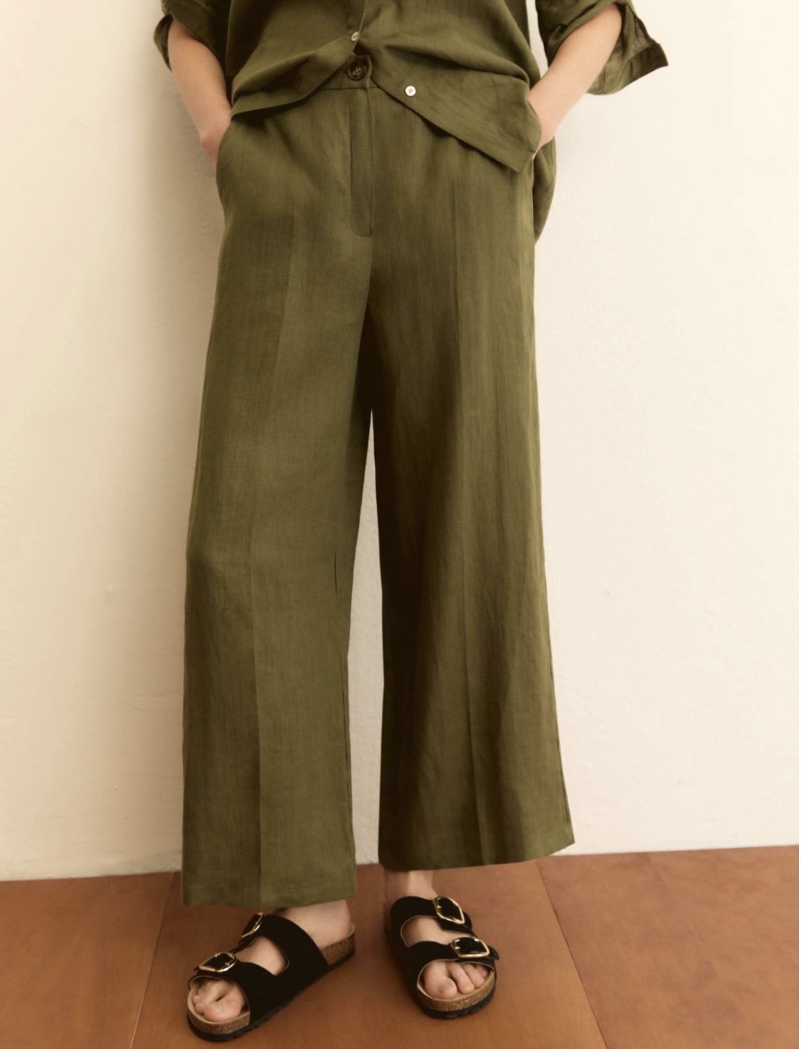 Pantalón recto de lino EMME MARELLA - Imagen 4
