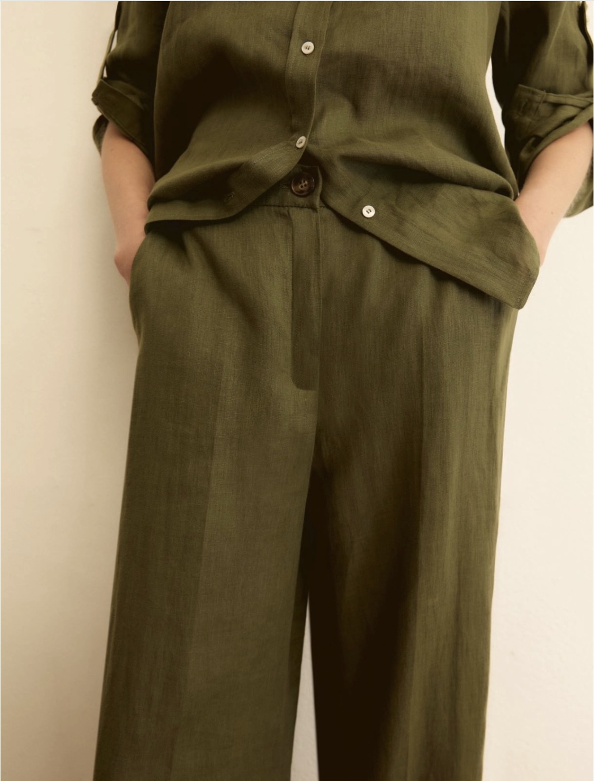 Pantalón recto de lino EMME MARELLA - Imagen 5