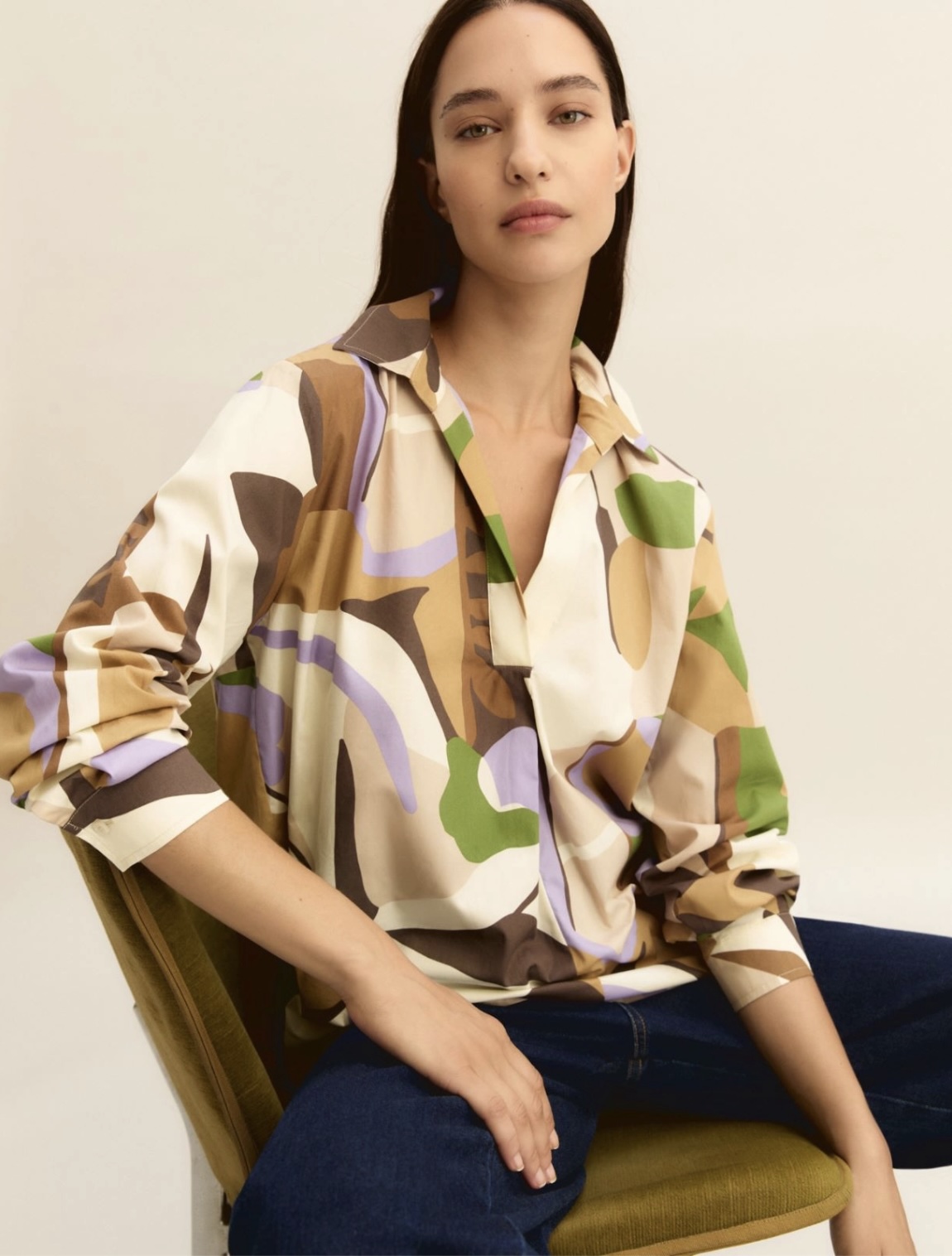 Blusa de popelina estampada EMME MARELLA