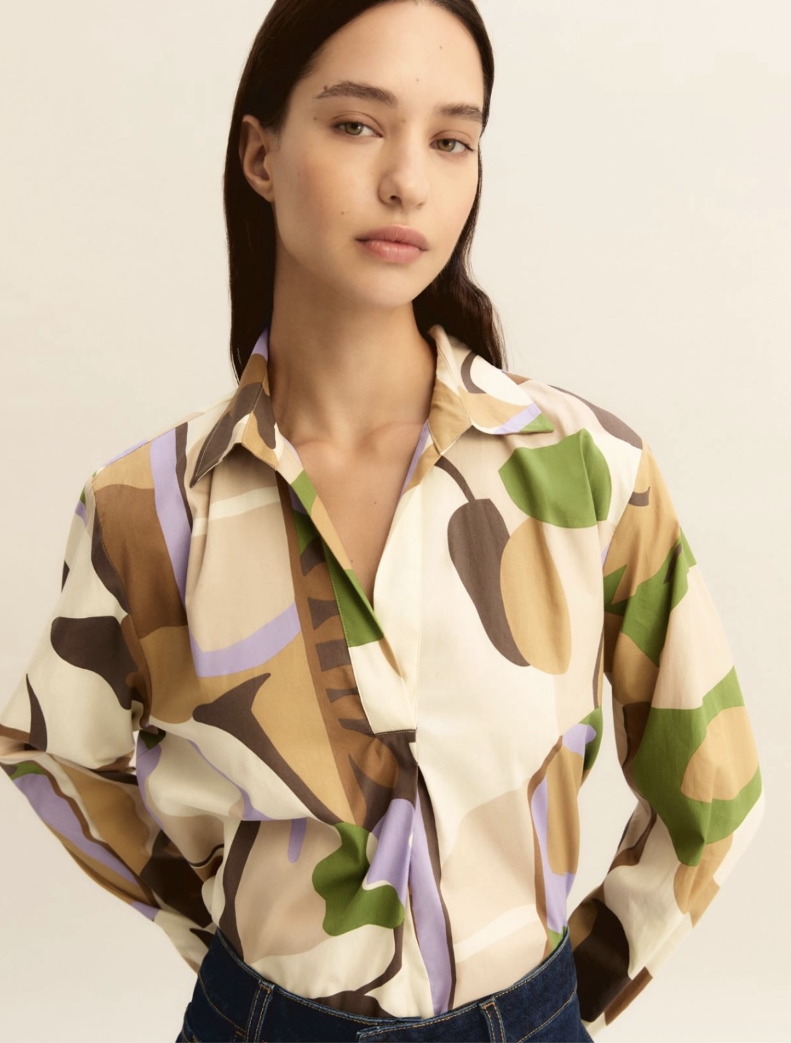 Blusa de popelina estampada EMME MARELLA - Imagen 2