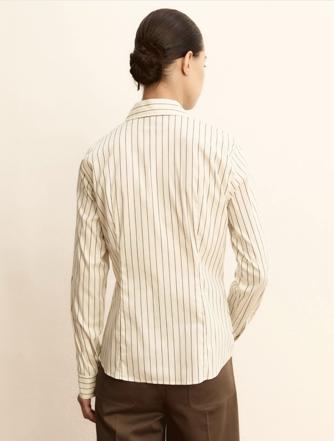 Camisa de popelina elástica rayas EMME MARELLA - Imagen 3