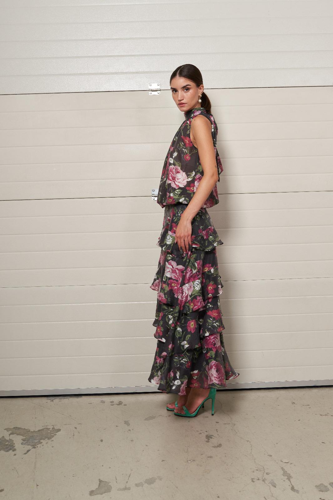 Conjunto floral de volantes MOSKADA