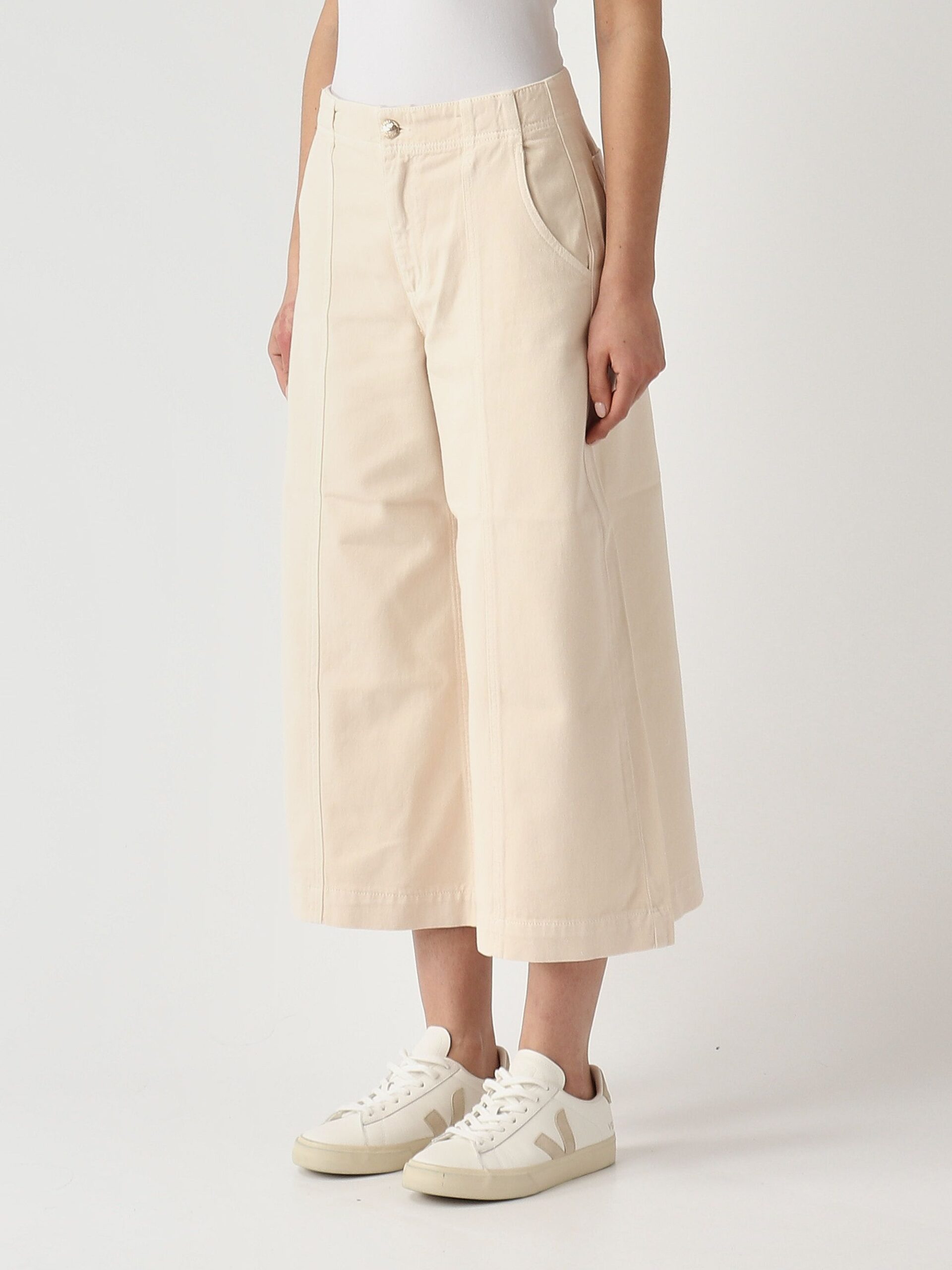 Vaqueros beige de algodón TWINSET - Imagen 2