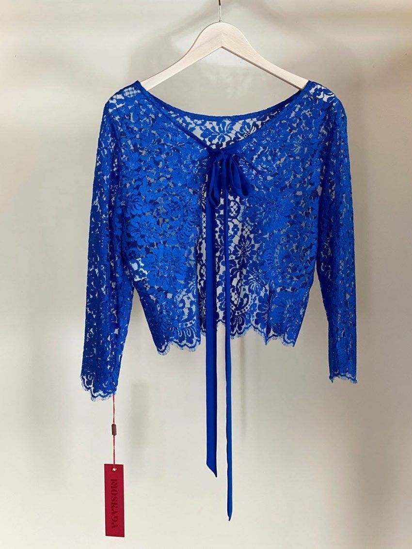 Top de Chantilly azul MOSKADA