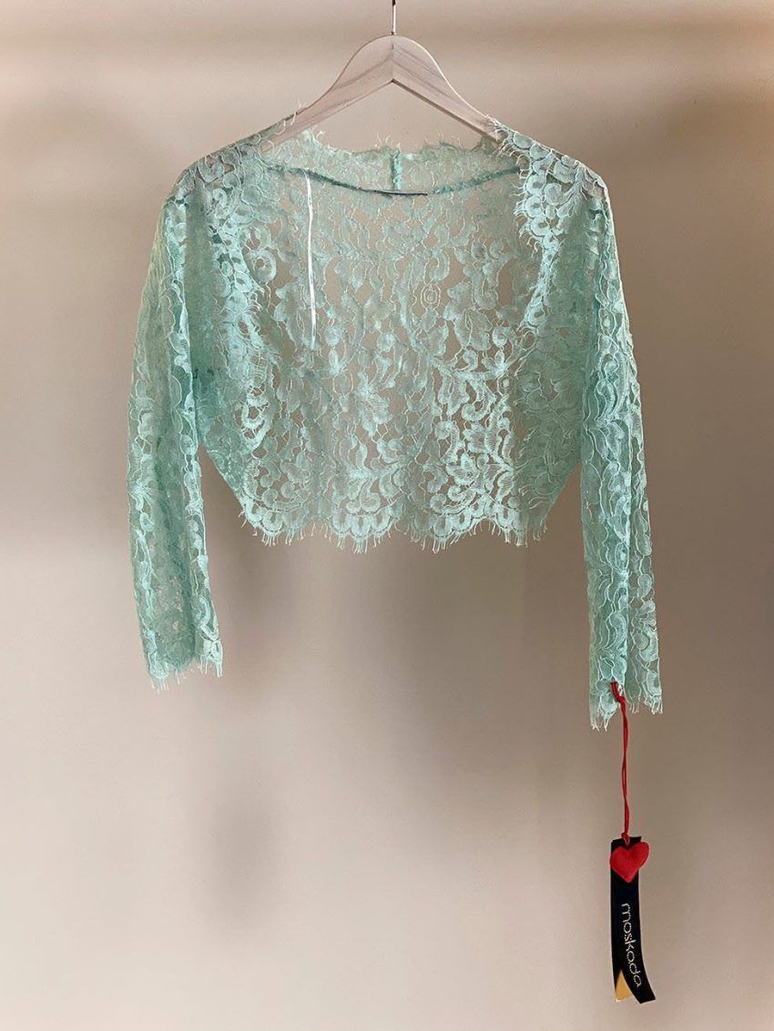 Bolero verde agua Chantilly MOSKADA